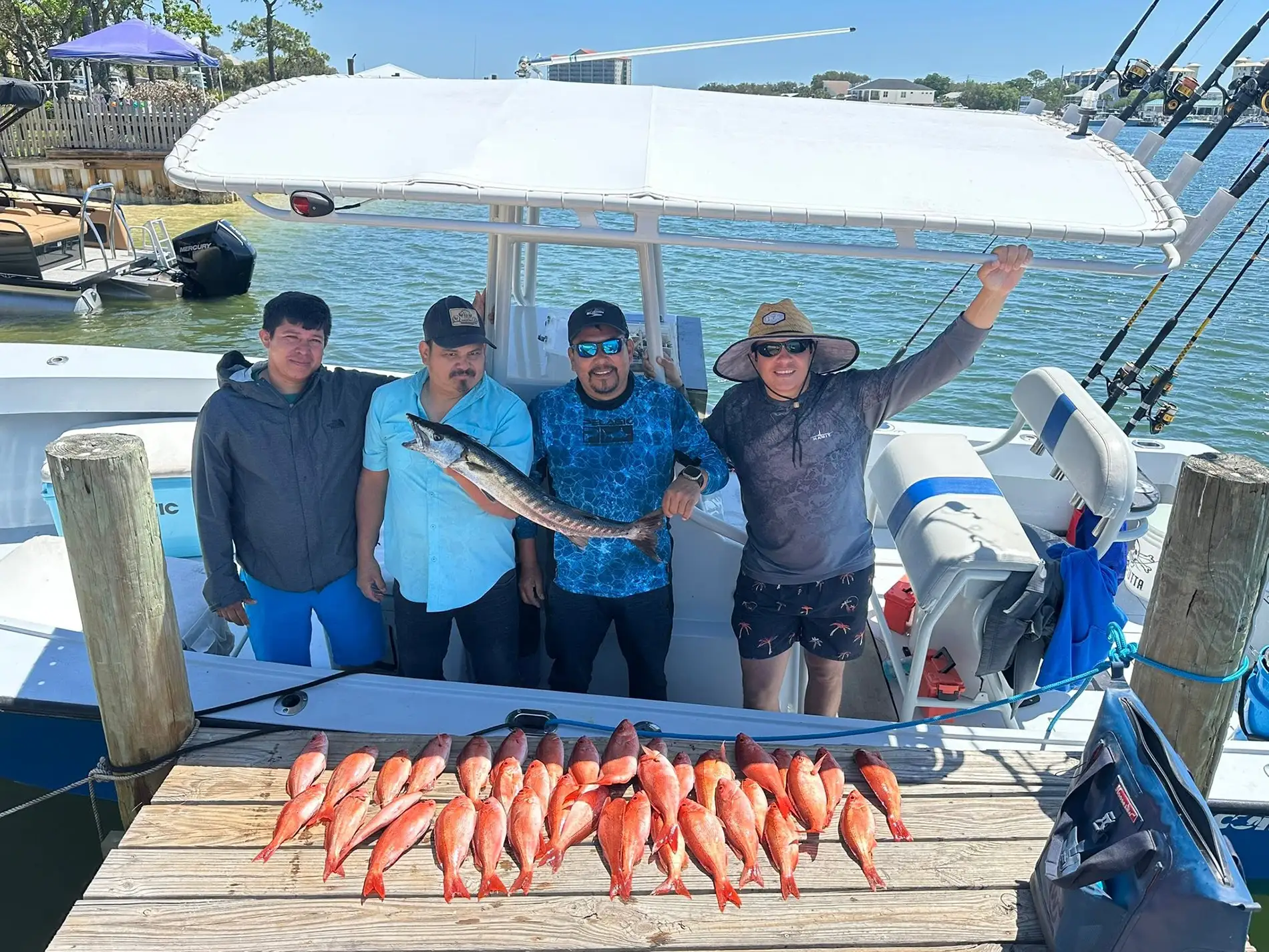 Fishing charter boat on open water